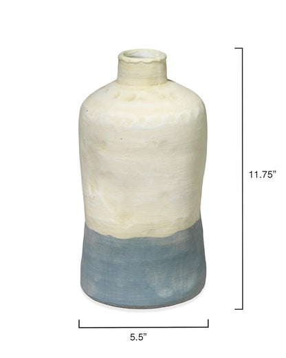 Coastal Style Blue Ceramic Sedona Vessels (Set of 3) Vases & Jars Sideboards and Things By Jamie Young