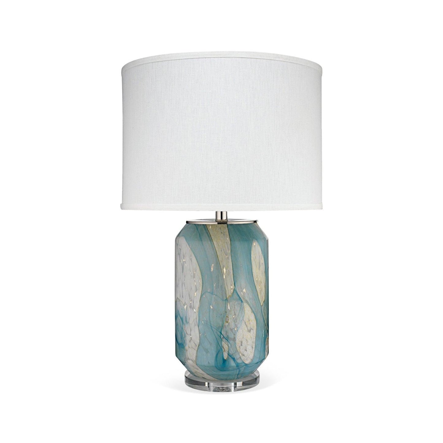 Coastal Style Blue Glass Acrylic Helen Table Lamp Table Lamps Sideboards and Things By Jamie Young