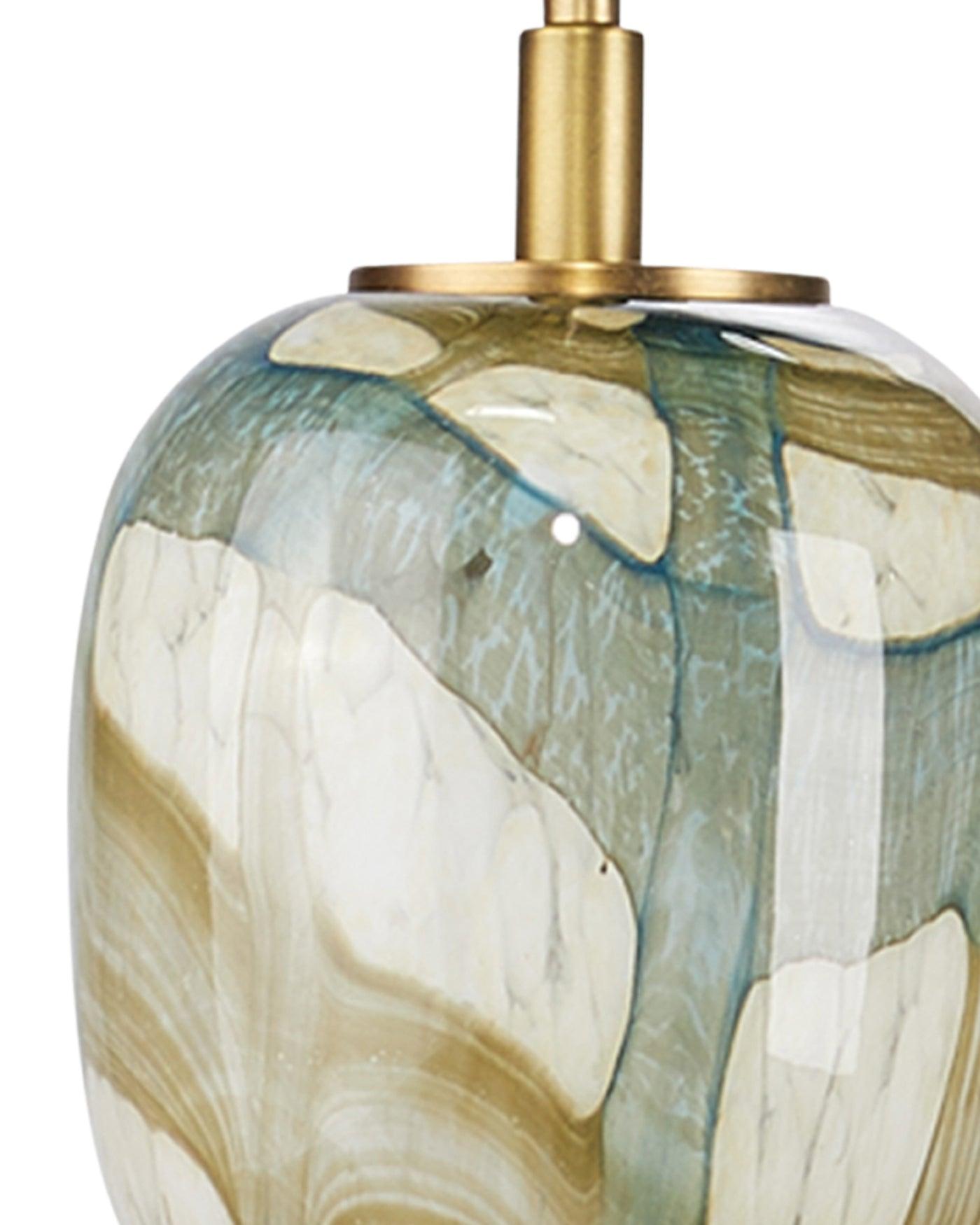 Coastal Style Blue Glass Helen Pendant - Small Pendants Sideboards and Things By Jamie Young