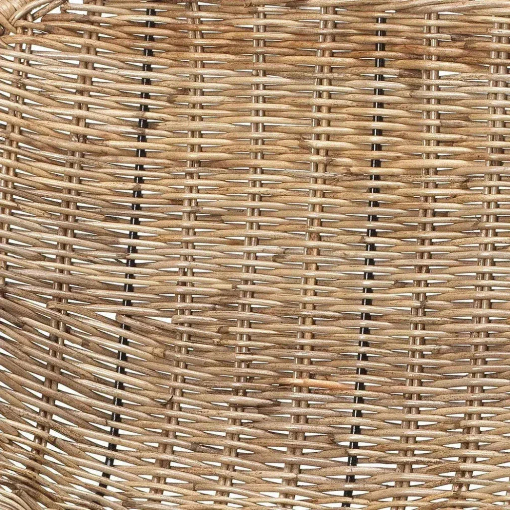 Jamie Young Coastal Style Brown Rattan Nusa Counter Stool Back