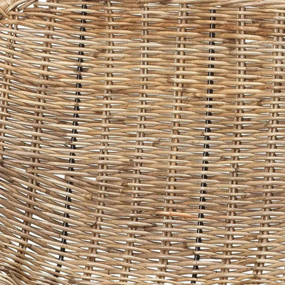Jamie Young Coastal Style Brown Rattan Nusa Counter Stool Back
