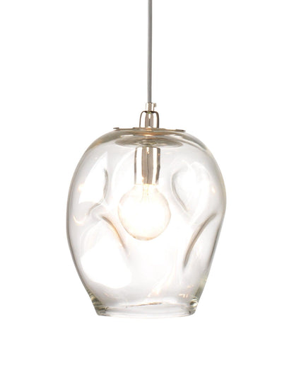 Coastal Style Clear Glass Dimpled Glass Pendant Pendants Sideboards and Things By Jamie Young