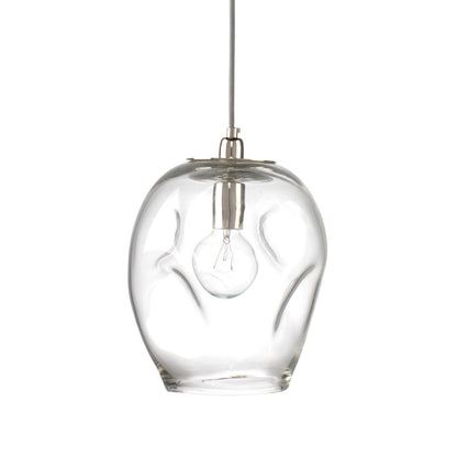 Coastal Style Clear Glass Dimpled Glass Pendant Pendants Sideboards and Things By Jamie Young