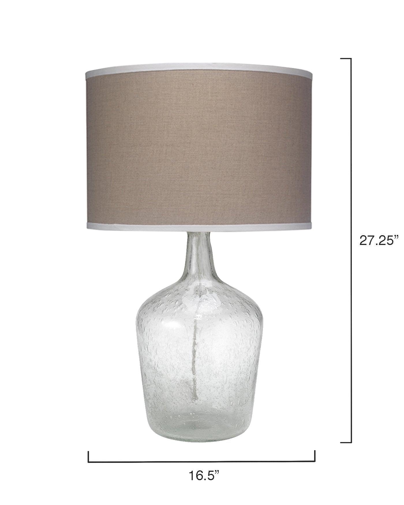 Coastal Style Clear Glass Plum Jar Table Lamp Table Lamps Sideboards and Things By Jamie Young