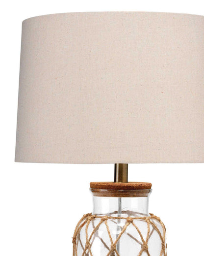 Coastal Style Clear Glass Rope Hugo Table Lamp Table Lamps Sideboards and Things By Jamie Young