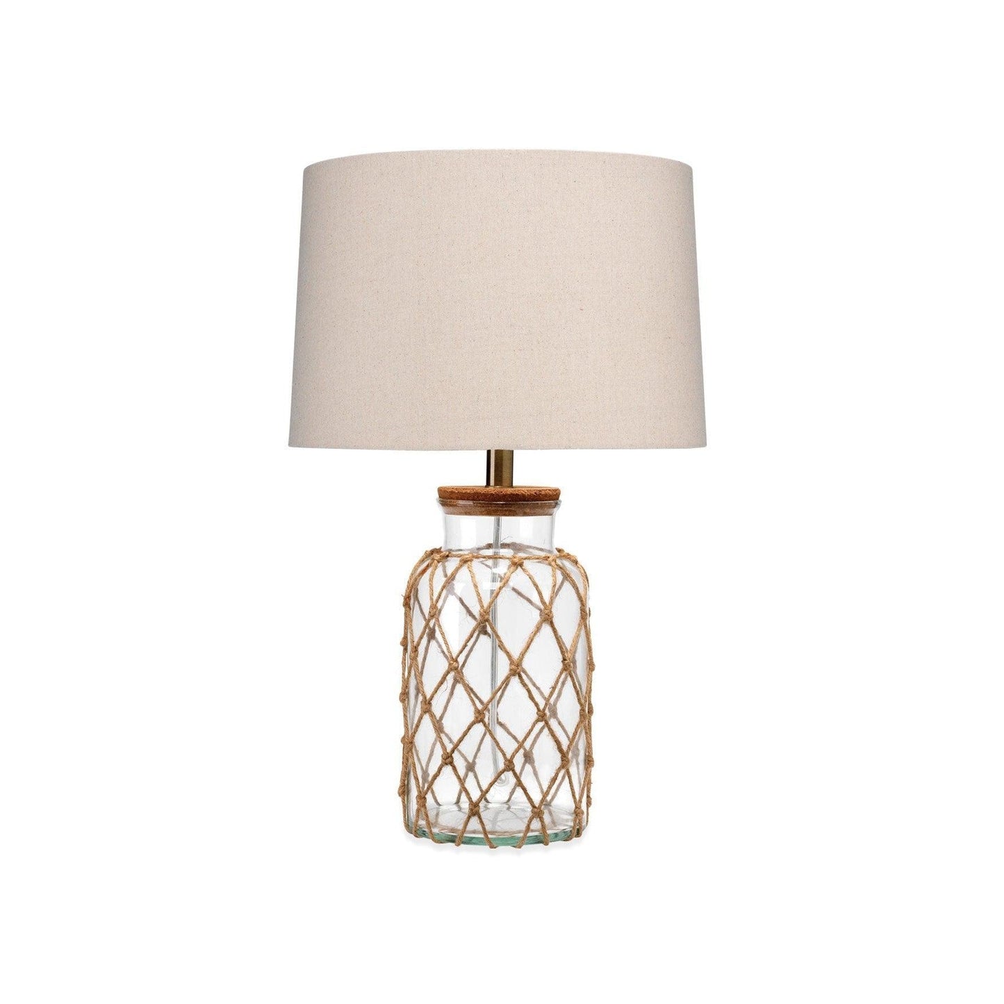 Coastal Style Clear Glass Rope Hugo Table Lamp Table Lamps Sideboards and Things By Jamie Young