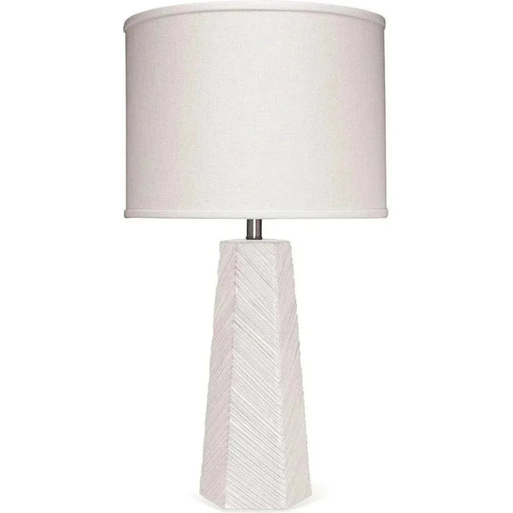 Coastal Style Cream Ceramic High Rise Table Lamp - LOOMLAN - Jamie Young - Table Lamps