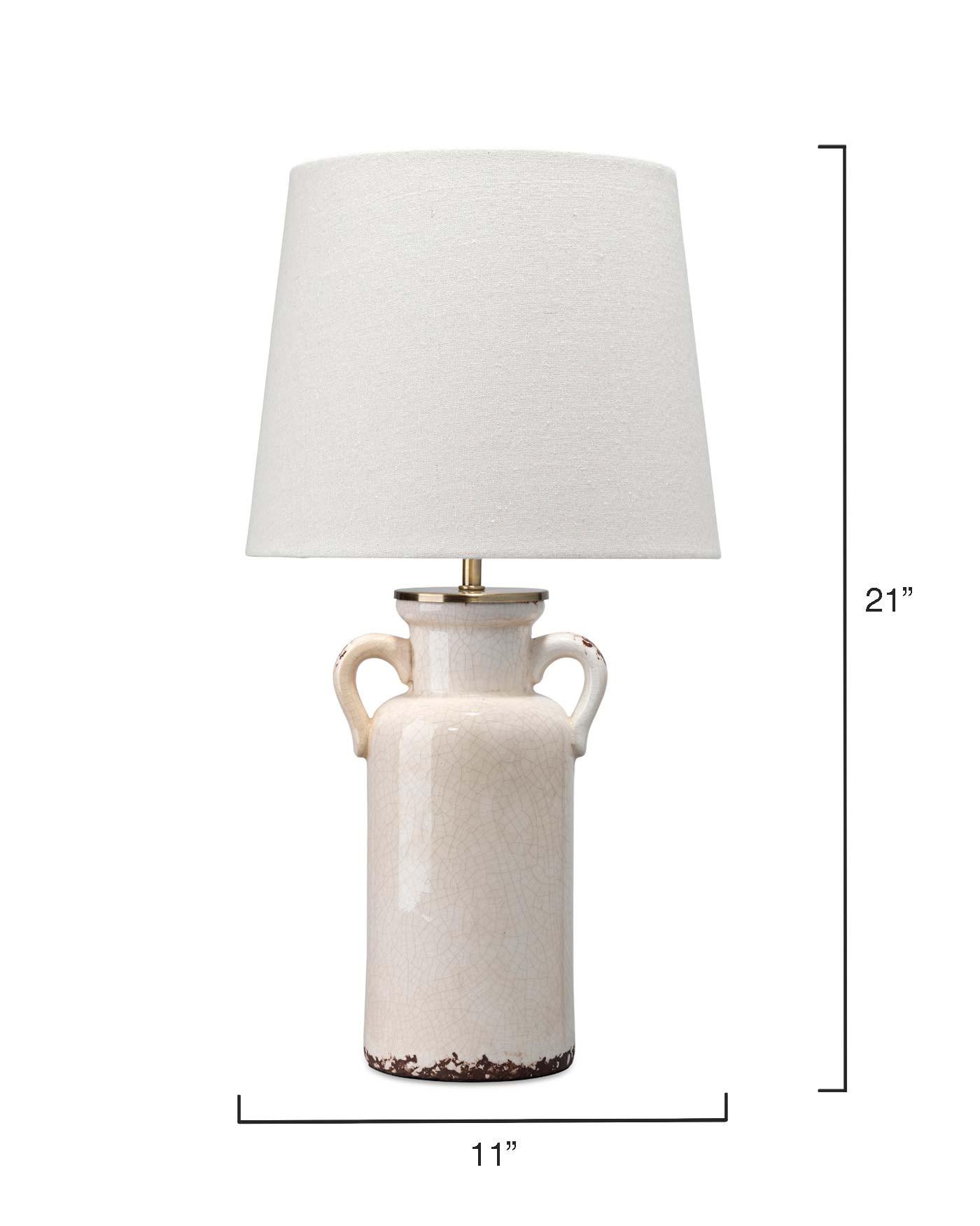 Coastal Style Cream Ceramic Piper Ceramic Table Lamp Table Lamps Sideboards and Things By Jamie Young