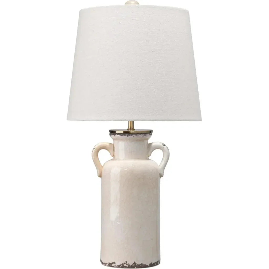 Coastal Style Cream Ceramic Piper Ceramic Table Lamp - LOOMLAN - Jamie Young - Table Lamps