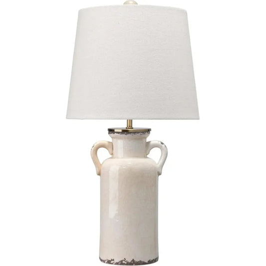 LOOMLAN Coastal Style Cream Ceramic Piper Ceramic Table Lamp