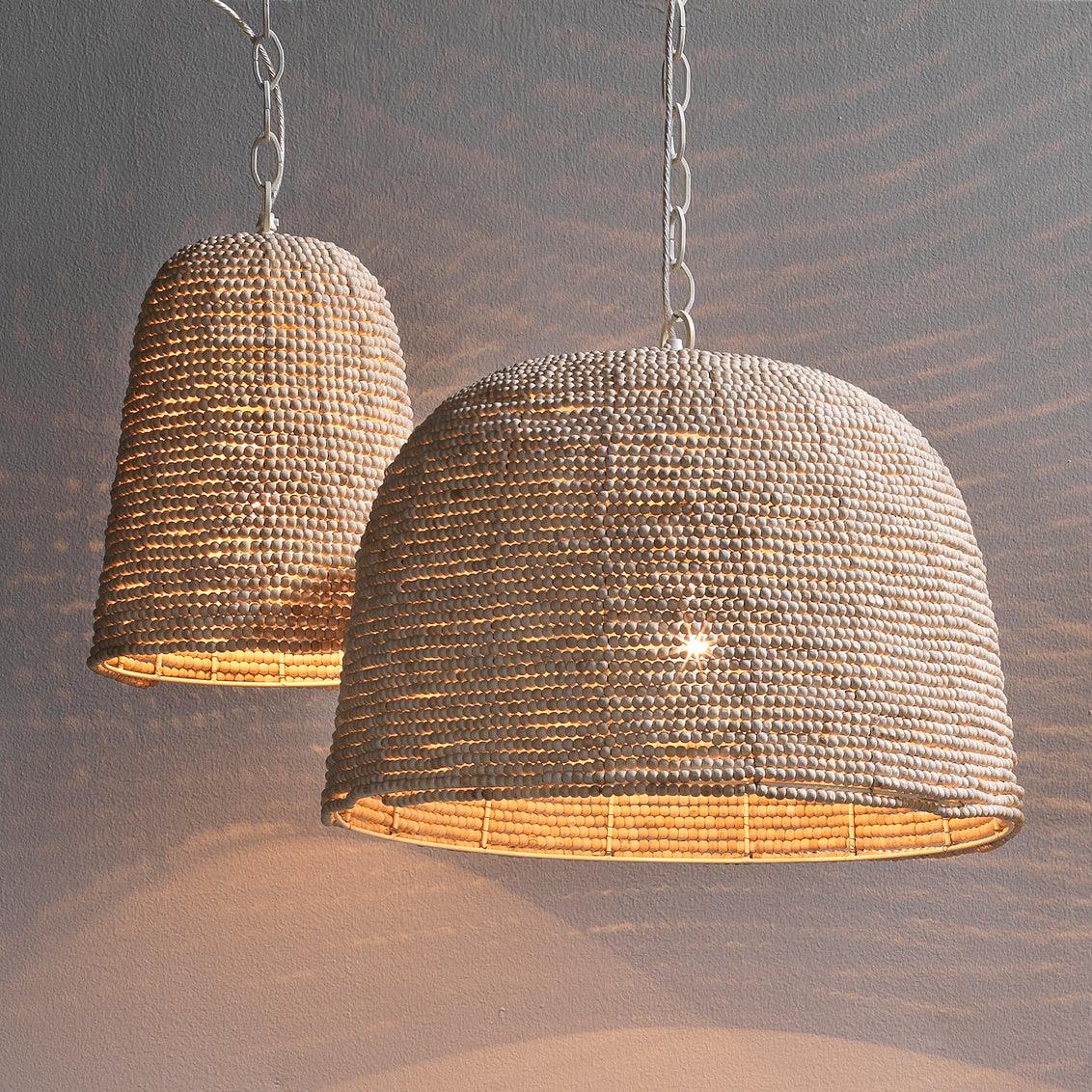 Coastal Style Cream Mango Wood Iron Canal Pendant Pendants Sideboards and Things By Jamie Young