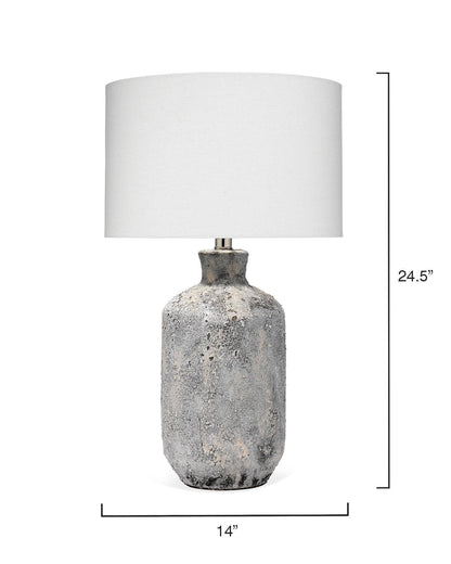 Coastal Style Grey Ceramic Blaire Table Lamp Table Lamps Sideboards and Things By Jamie Young