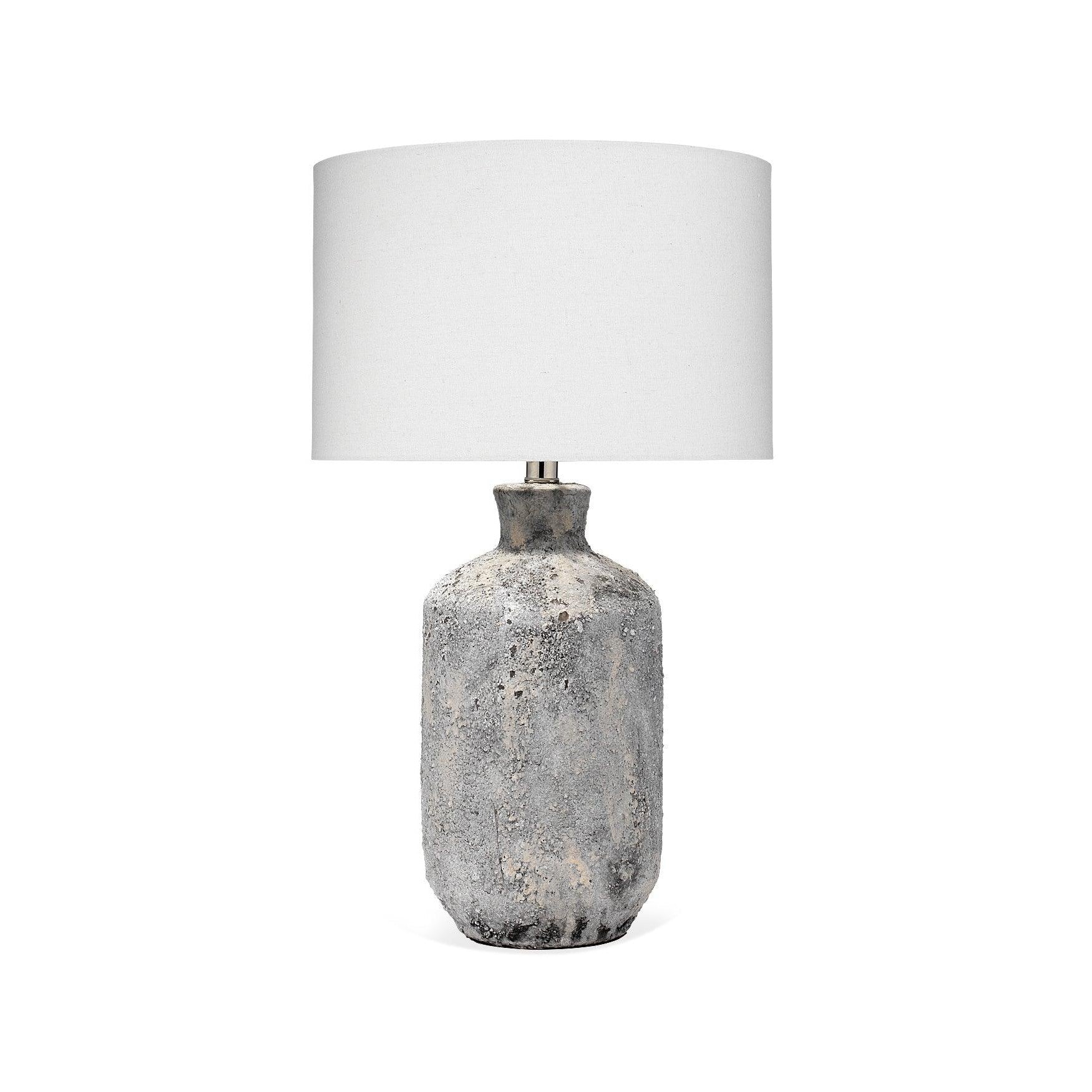 Coastal Style Grey Ceramic Blaire Table Lamp Table Lamps Sideboards and Things By Jamie Young