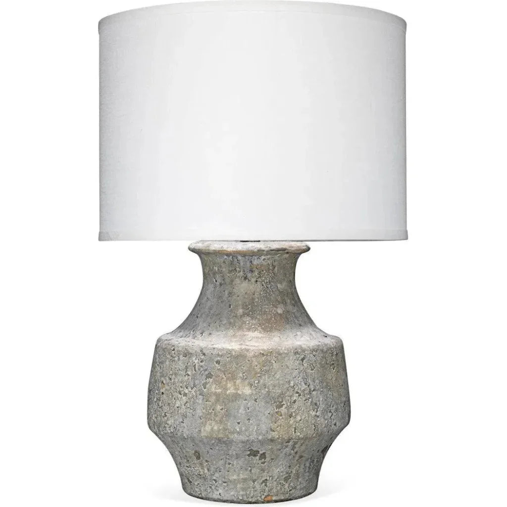 Coastal Style Grey Ceramic Masonry Table Lamp - LOOMLAN - Jamie Young - Table Lamps
