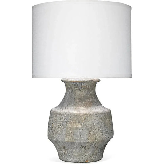 Jamie Young Coastal Style Grey Ceramic Masonry Table Lamp