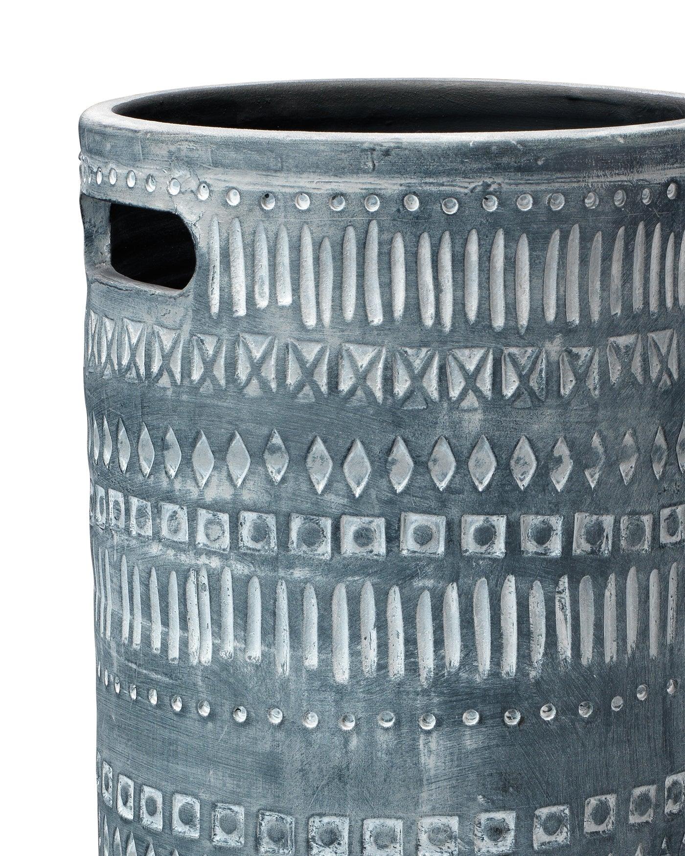 Coastal Style Grey Ceramic Zion Ceramic Vase Vases & Jars Sideboards and Things By Jamie Young