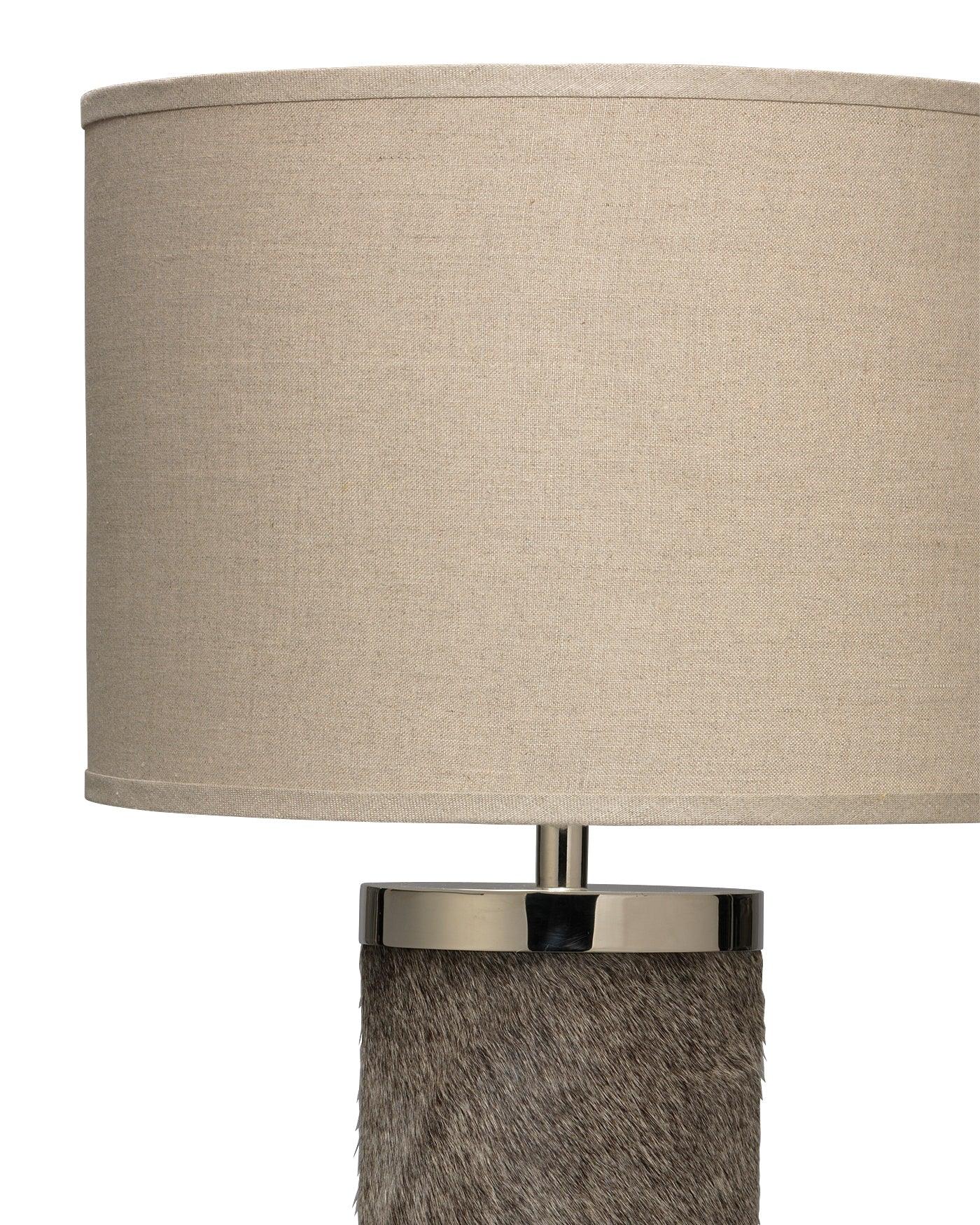 Coastal Style Grey Cowhide Column Table Lamp Table Lamps Sideboards and Things By Jamie Young