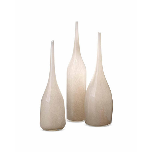 Coastal Style Grey Glass Pixie Vases (Set of 3) Vases & Jars Sideboards and Things By Jamie Young