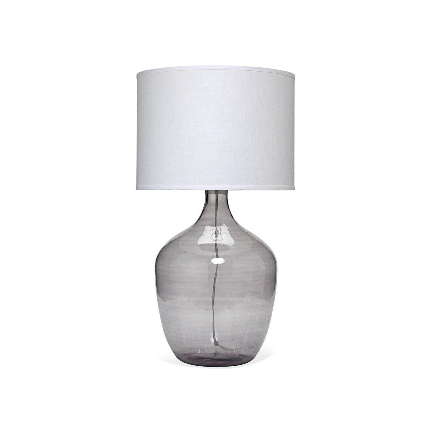 Coastal Style Grey Glass Plum Jar Table Lamp Table Lamps Sideboards and Things By Jamie Young