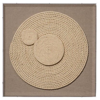 Coastal Style Jute Rope & Linen Barbados Small Wall Art Artwork Sideboards and Things By Jamie Young