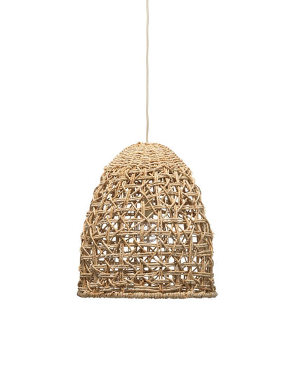 Coastal Style Natural Corn Straw Rope Netted Pendant Pendants Sideboards and Things By Jamie Young