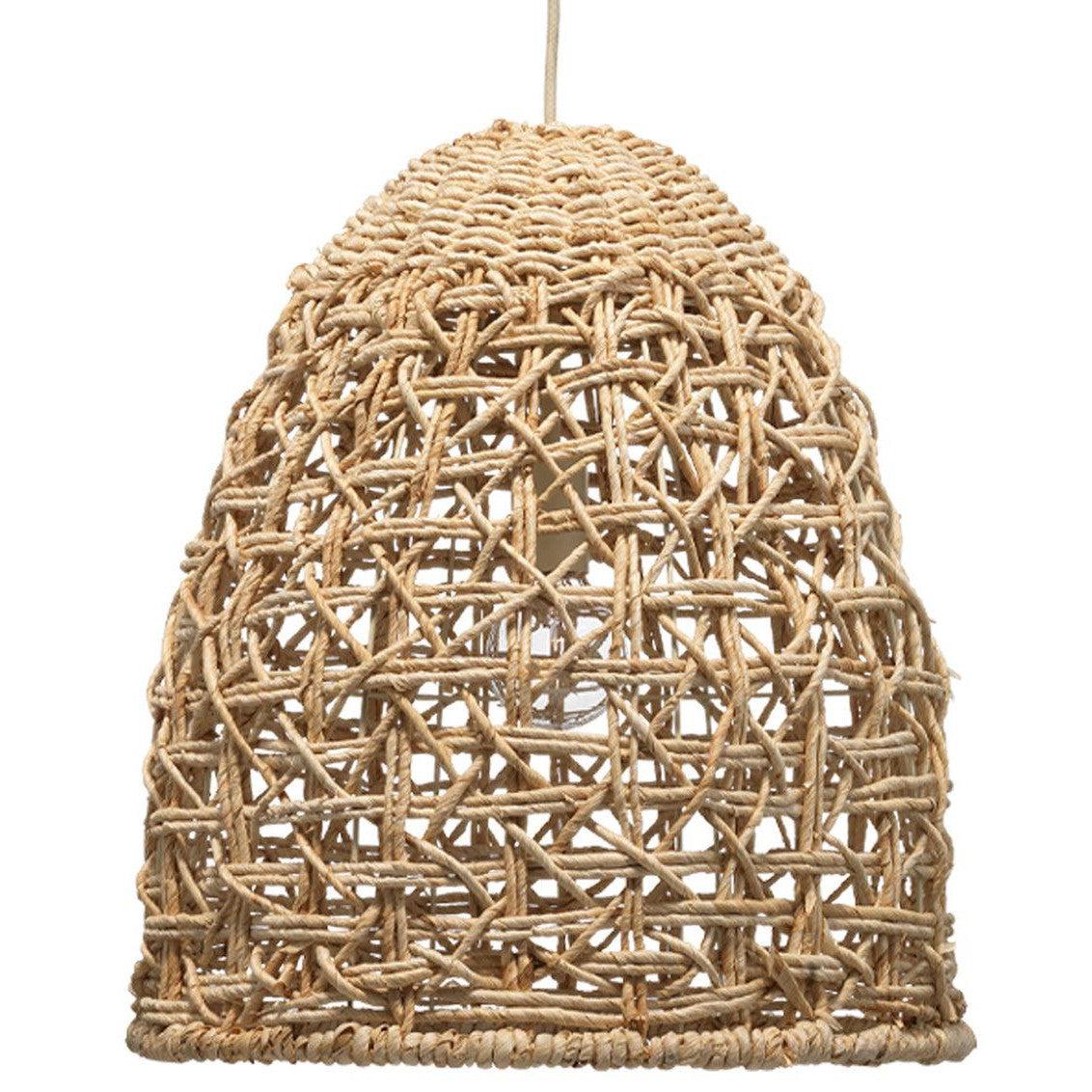 Coastal Style Natural Corn Straw Rope Netted Pendant Pendants Sideboards and Things By Jamie Young