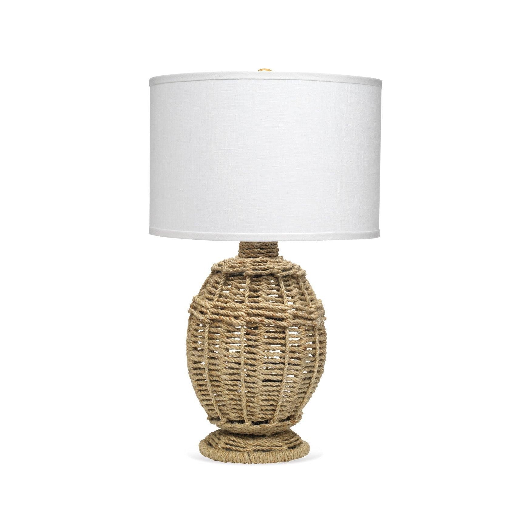 Coastal Style Natural Jute Rope Jute Urn Table Lamp Table Lamps Sideboards and Things By Jamie Young