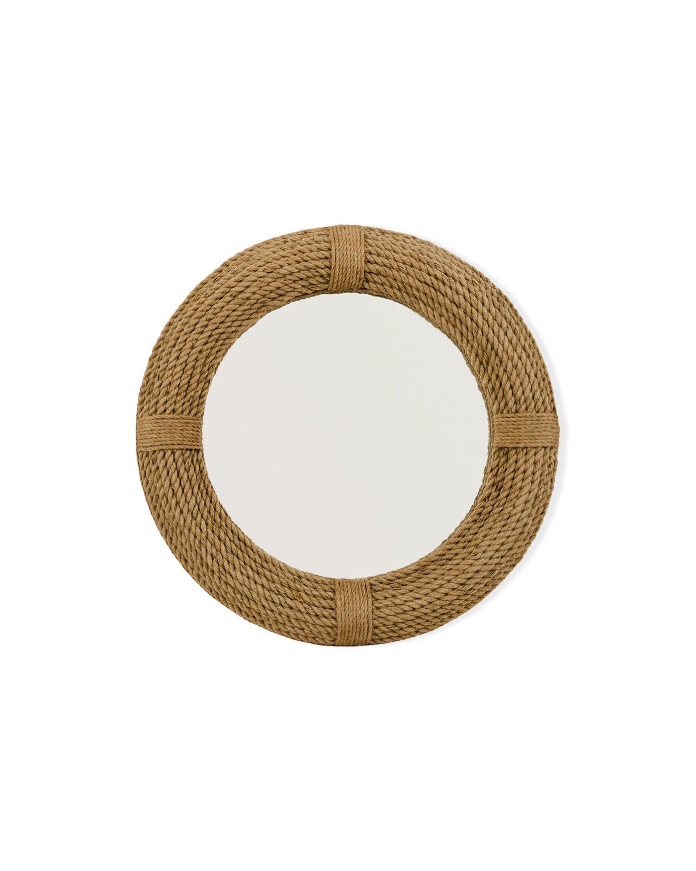 Coastal Style Natural Jute Round Rope Wall Mirror Wall Mirrors Sideboards and Things By Jamie Young