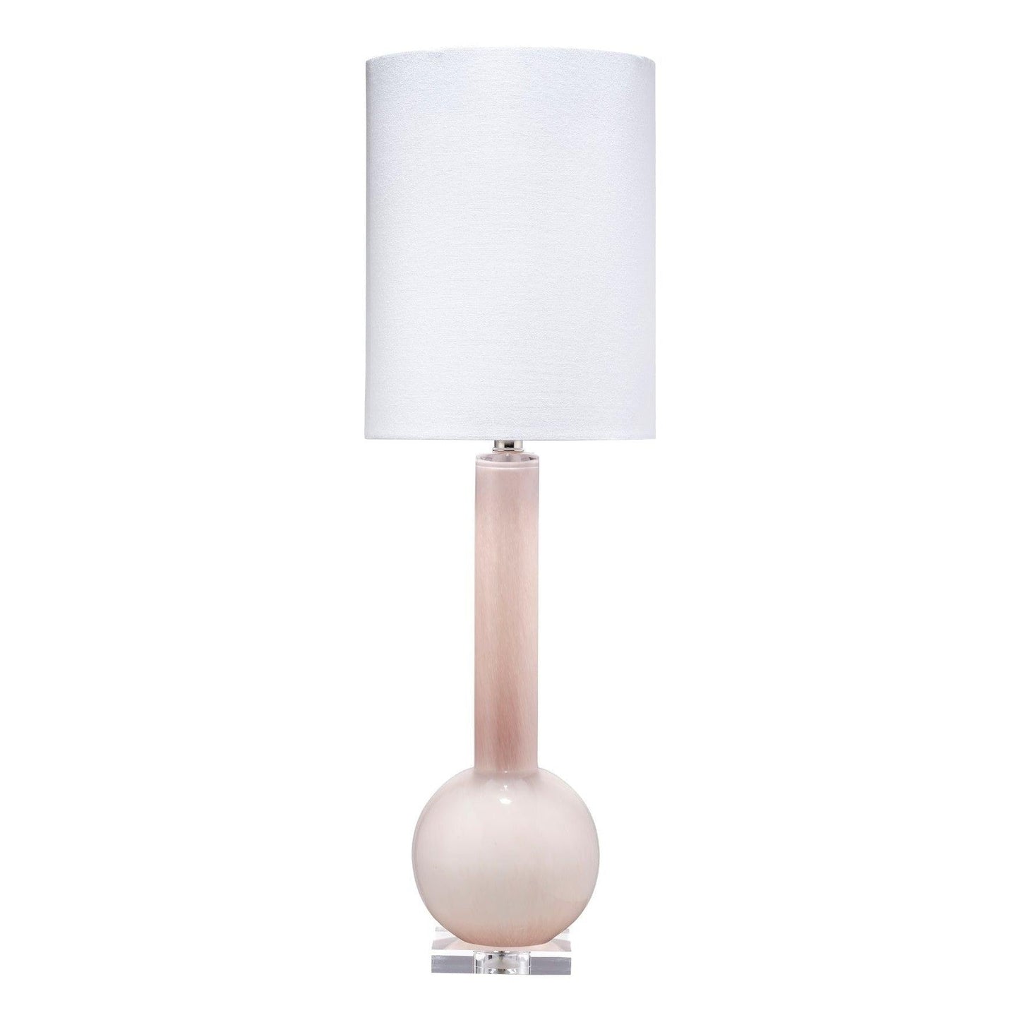 Coastal Style Pink Glass Studio Table Lamp Table Lamps Sideboards and Things By Jamie Young