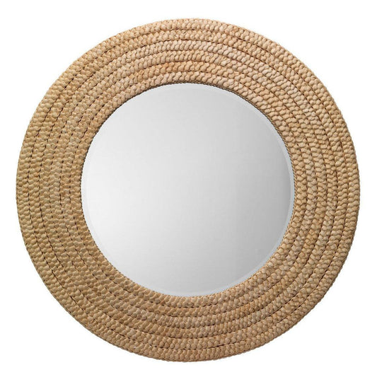 Coastal Style Round Seagrass Hand-Woven Meadow Wall Mirror Wall Mirrors Sideboards and Things By Jamie Young