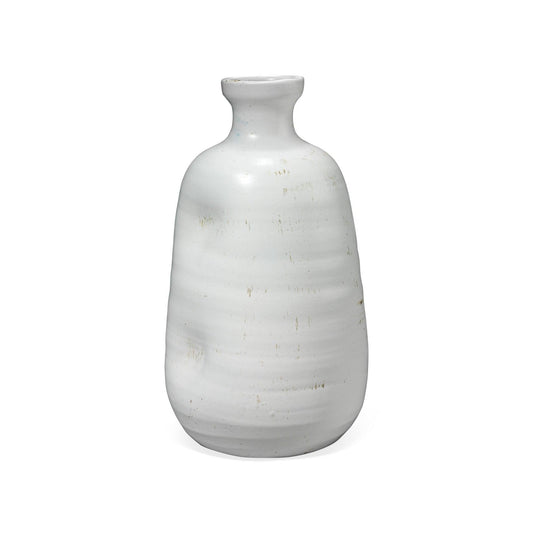 Coastal Style White Ceramic Dimple Vase Vases & Jars Sideboards and Things By Jamie Young