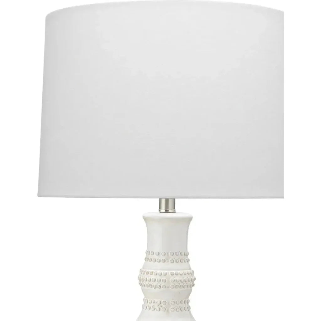 Coastal Style White Ceramic Droplet Table Lamp - LOOMLAN - Jamie Young - Table Lamps