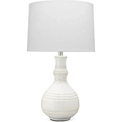 Coastal Style White Ceramic Droplet Table Lamp - LOOMLAN - Jamie Young - Table Lamps