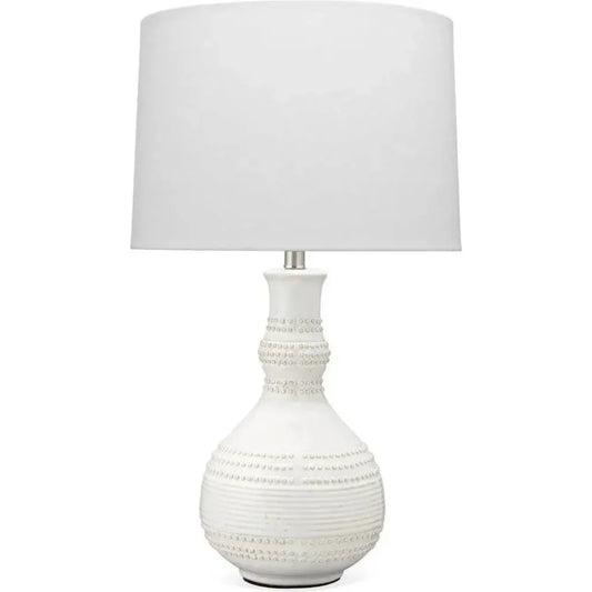 Jamie Young Coastal Style White Ceramic Droplet Table Lamp