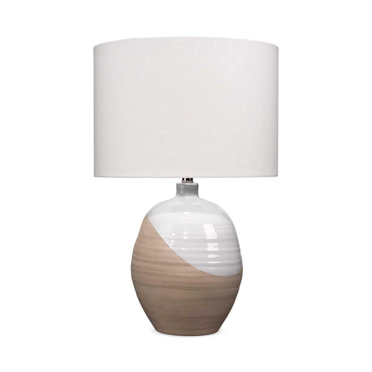 Coastal Style White Ceramic Hill Mid Century Modern Table Lamp Table Lamps Sideboards and Things By Jamie Young