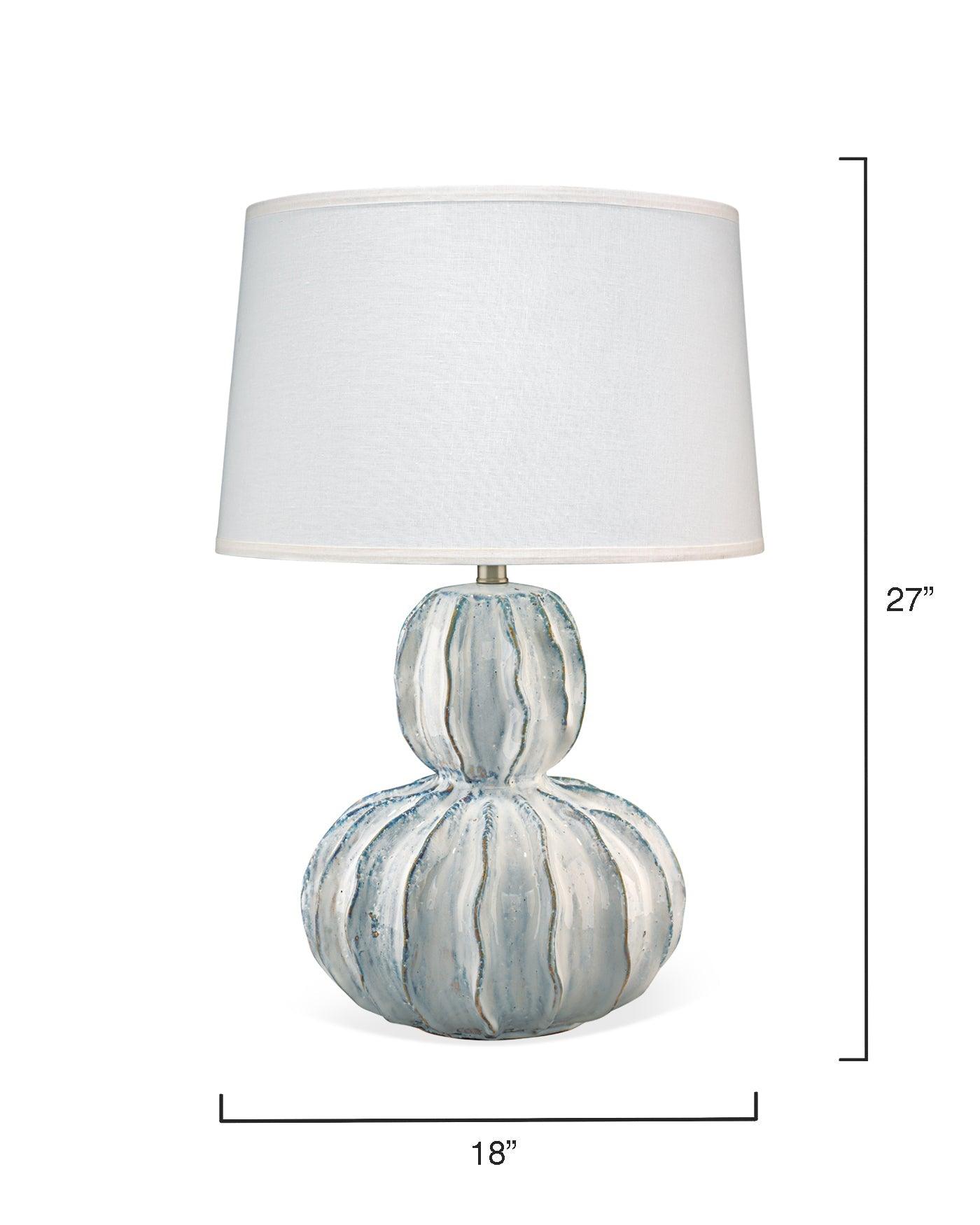 Coastal Style White Ceramic Oceana Gourd Table Lamp Table Lamps Sideboards and Things By Jamie Young