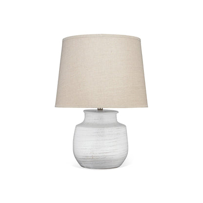 Coastal Style White Ceramic Trace Table Lamp Table Lamps Sideboards and Things By Jamie Young