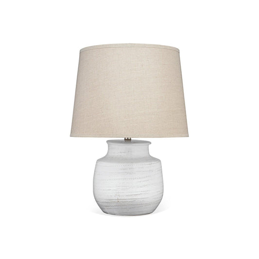 Coastal Style White Ceramic Trace Table Lamp Table Lamps Sideboards and Things By Jamie Young