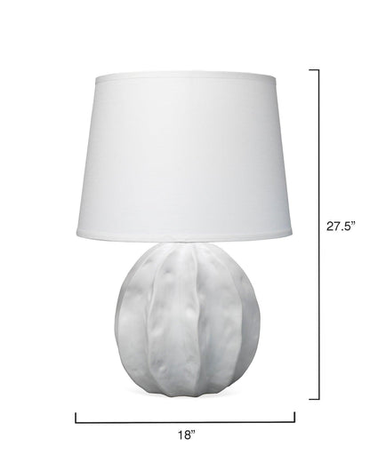 Coastal Style White Ceramic Urchin Table Lamp Table Lamps Sideboards and Things By Jamie Young