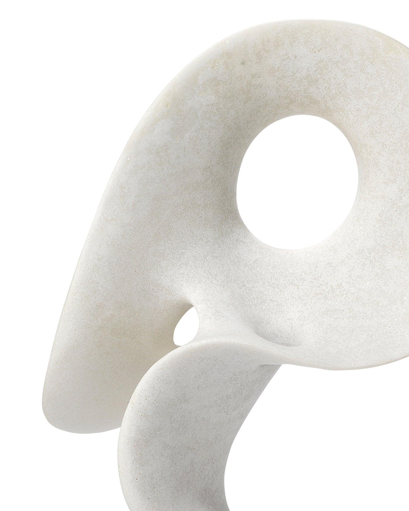 Coastal Style White Polyresin Obscure Object on Stand Statues & Sculptures Sideboards and Things By Jamie Young