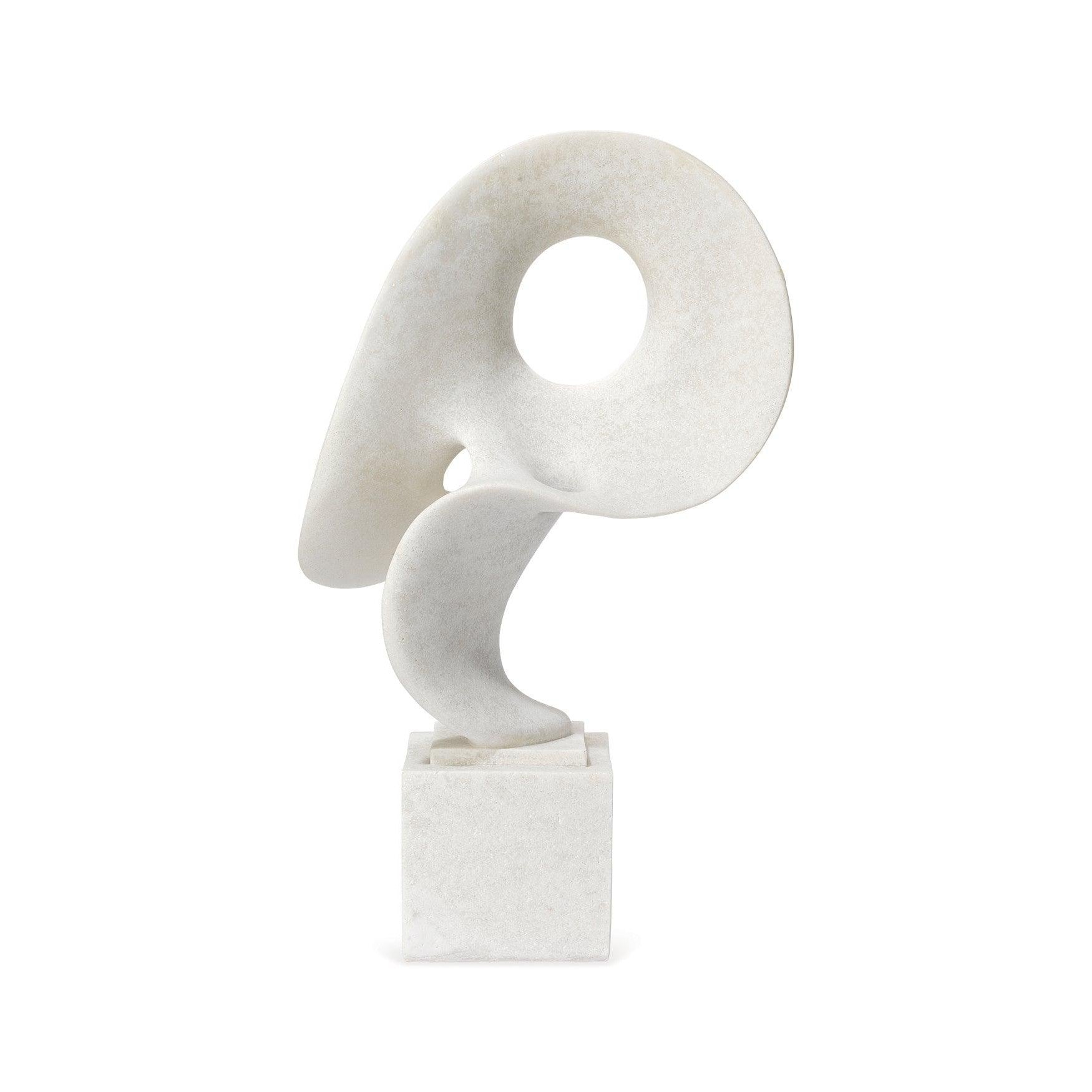 Coastal Style White Polyresin Obscure Object on Stand Statues & Sculptures Sideboards and Things By Jamie Young