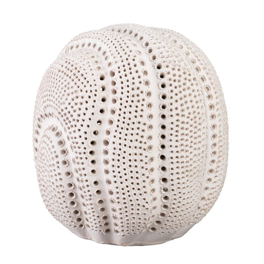 Coastal Style White Porcelain Lunar Sphere-Statues & Sculptures-Jamie Young-Sideboards and Things