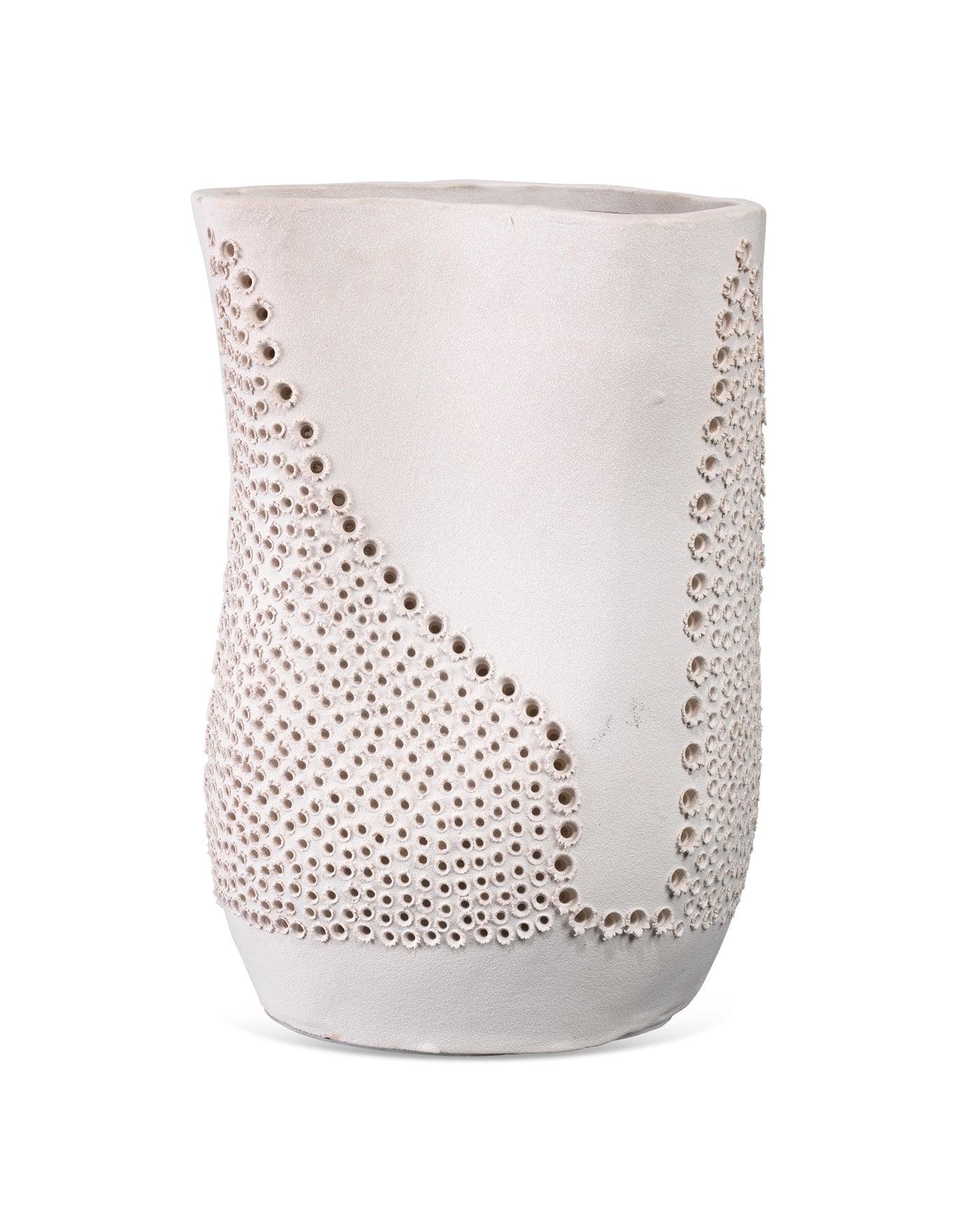 Coastal Style White Porcelain Moonrise Vase Vases & Jars Sideboards and Things By Jamie Young