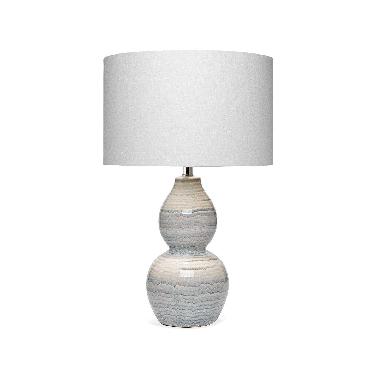 Coastal Style White/Blue Ceramic Catalina Wave Table Lamp Table Lamps Sideboards and Things By Jamie Young