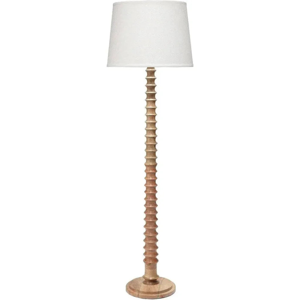 Coastal Style Wood Revolution Floor Lamp-Floor Lamps-Jamie Young-LOOMLAN