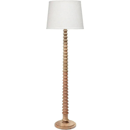 Coastal Style Wood Revolution Floor Lamp-Floor Lamps-Jamie Young-LOOMLAN