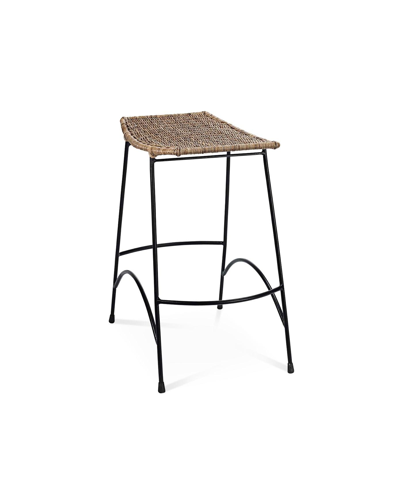 Coastal Style Woven Rattan Wing Counter Stool Without Back Counter Stools Sideboards and Things By Jamie Young