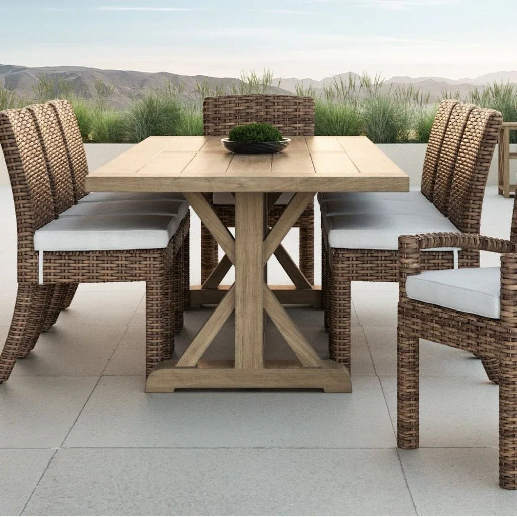 Coastal Teak Durable Outdoor Dining Table -- view 2