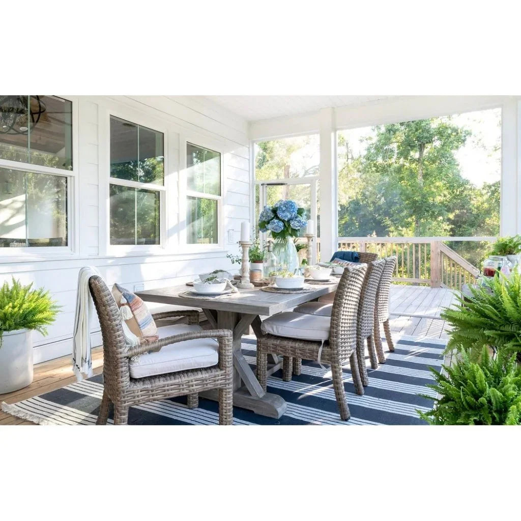 Coastal Teak Durable Outdoor Dining Table -- view 5