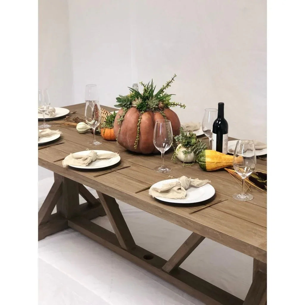 Coastal Teak Durable Outdoor Dining Table -- view 6